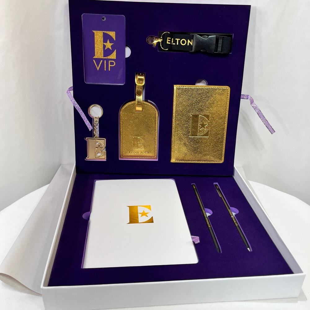Elton John Farewell Yellow Brick Road Tour VIP Memorabilia White Gift Box Swag
